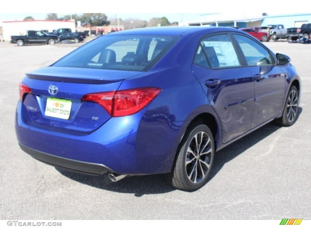 2018 Corolla SE - Blue Crush Metallic / Black photo #9