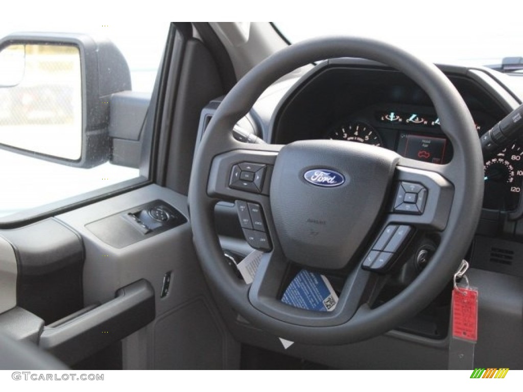 2018 Ford F150 XL Regular Cab Earth Gray Steering Wheel Photo #124767515