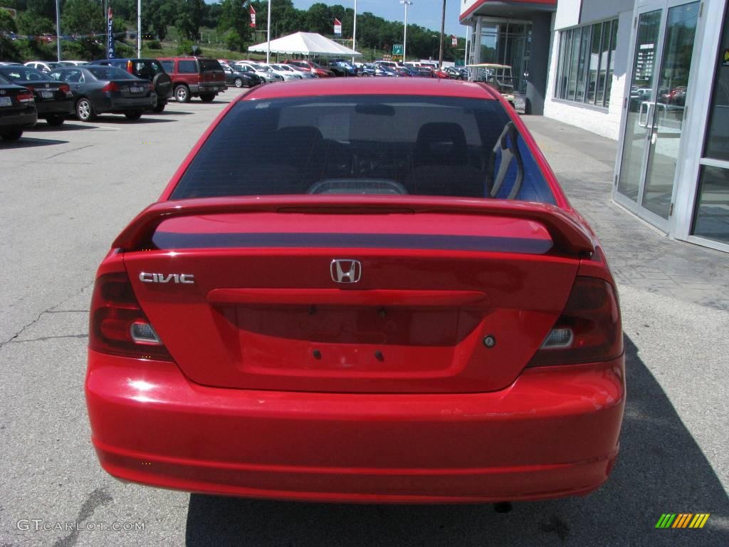 2002 Civic EX Coupe - Rally Red / Black photo #5