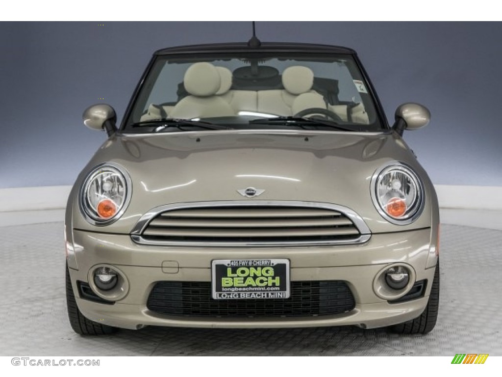 2011 Cooper Convertible - Sparkling Silver Metallic / Gravity Polar Beige Leather photo #2