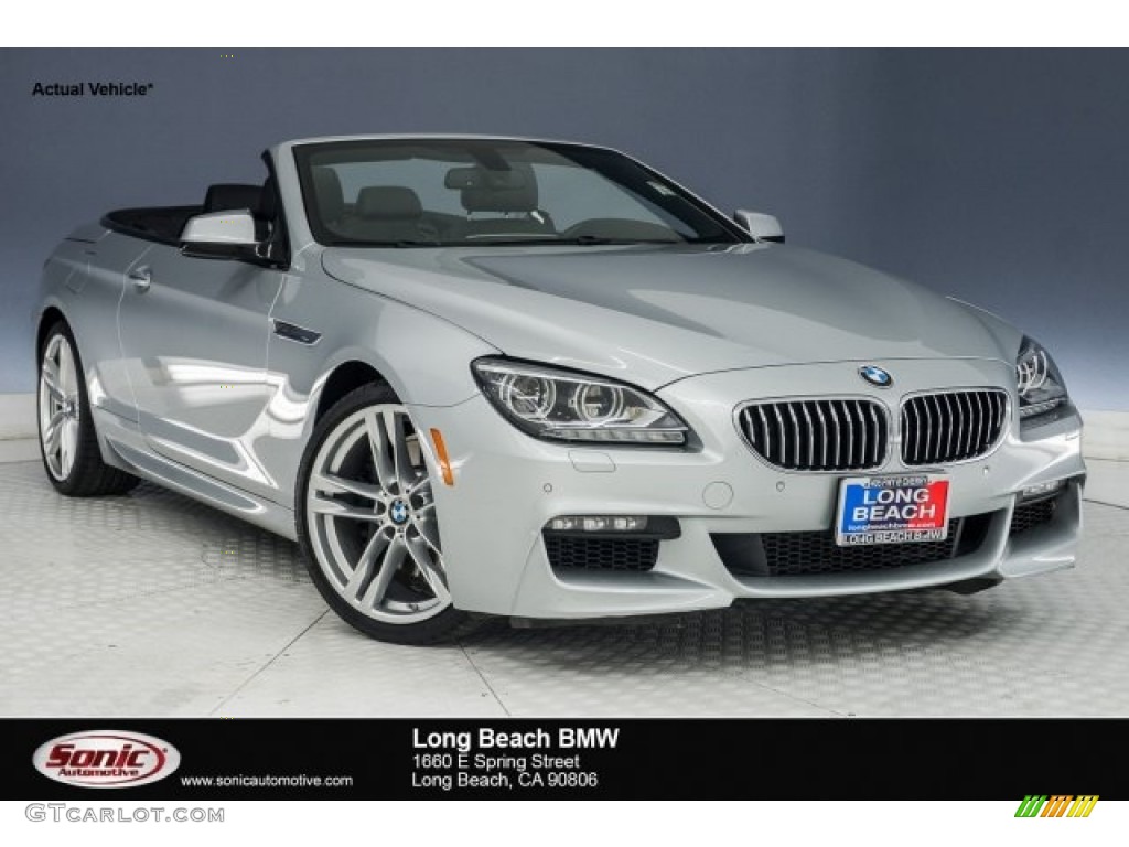 2015 6 Series 640i Convertible - Glacier Silver Metallic / Black photo #1