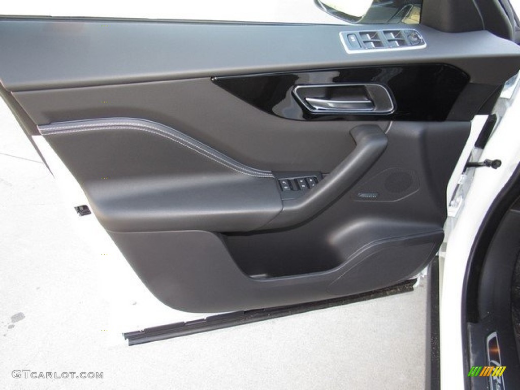 2018 Jaguar F-PACE 30t AWD R-Sport Ebony Door Panel Photo #124775424