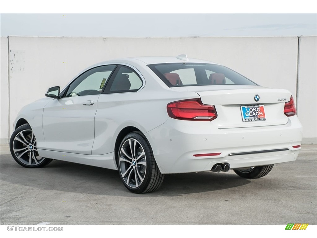 2018 2 Series 230i Coupe - Alpine White / Coral Red photo #3