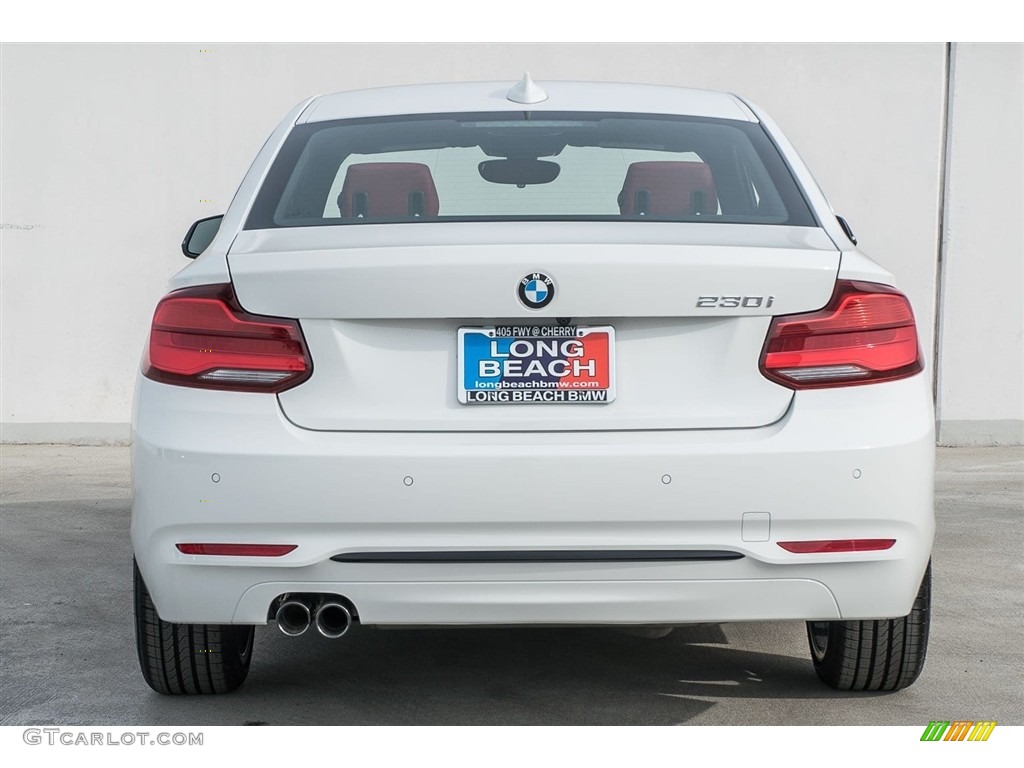 2018 2 Series 230i Coupe - Alpine White / Coral Red photo #4