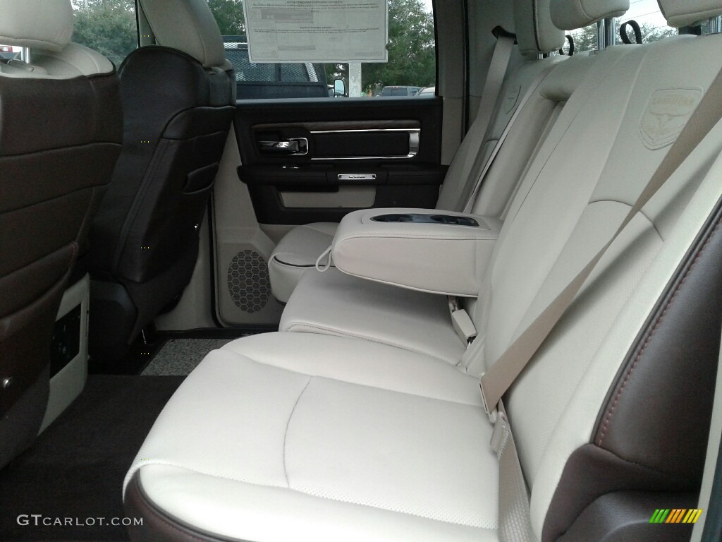 2018 1500 Laramie Longhorn Crew Cab 4x4 - Pearl White / Canyon Brown/Light Frost Beige photo #10