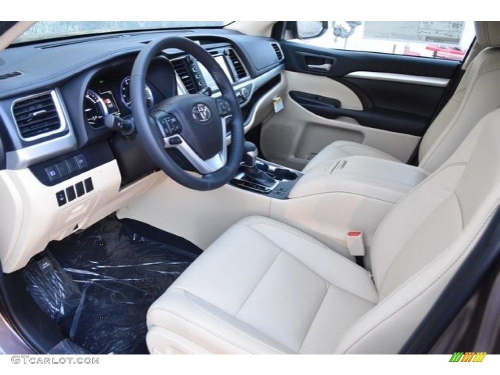 Almond Interior 2018 Toyota Highlander Hybrid XLE AWD Photo #124778468