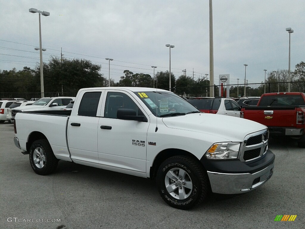 2018 1500 Tradesman Quad Cab - Bright White / Black/Diesel Gray photo #6