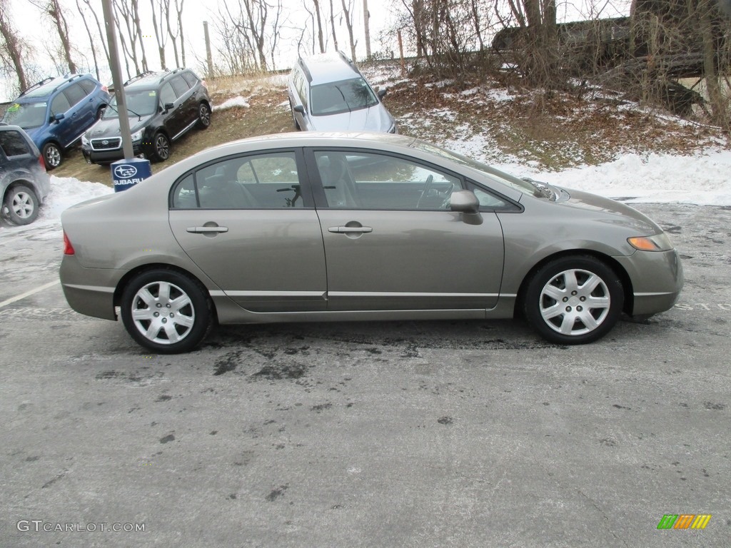 2008 Civic LX Sedan - Borrego Beige Metallic / Gray photo #5