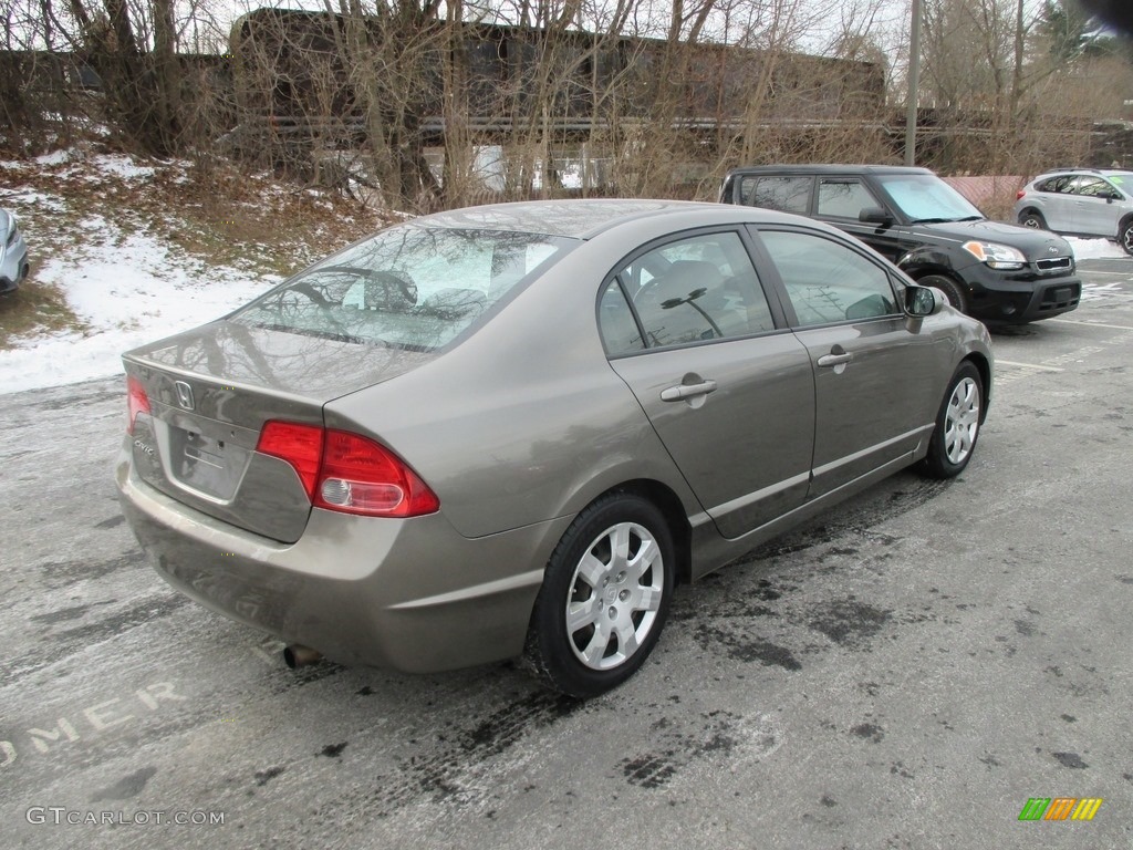 2008 Civic LX Sedan - Borrego Beige Metallic / Gray photo #6