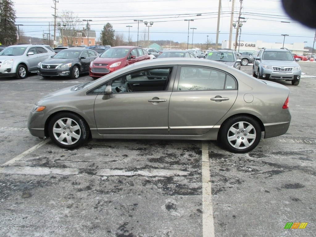 2008 Civic LX Sedan - Borrego Beige Metallic / Gray photo #9