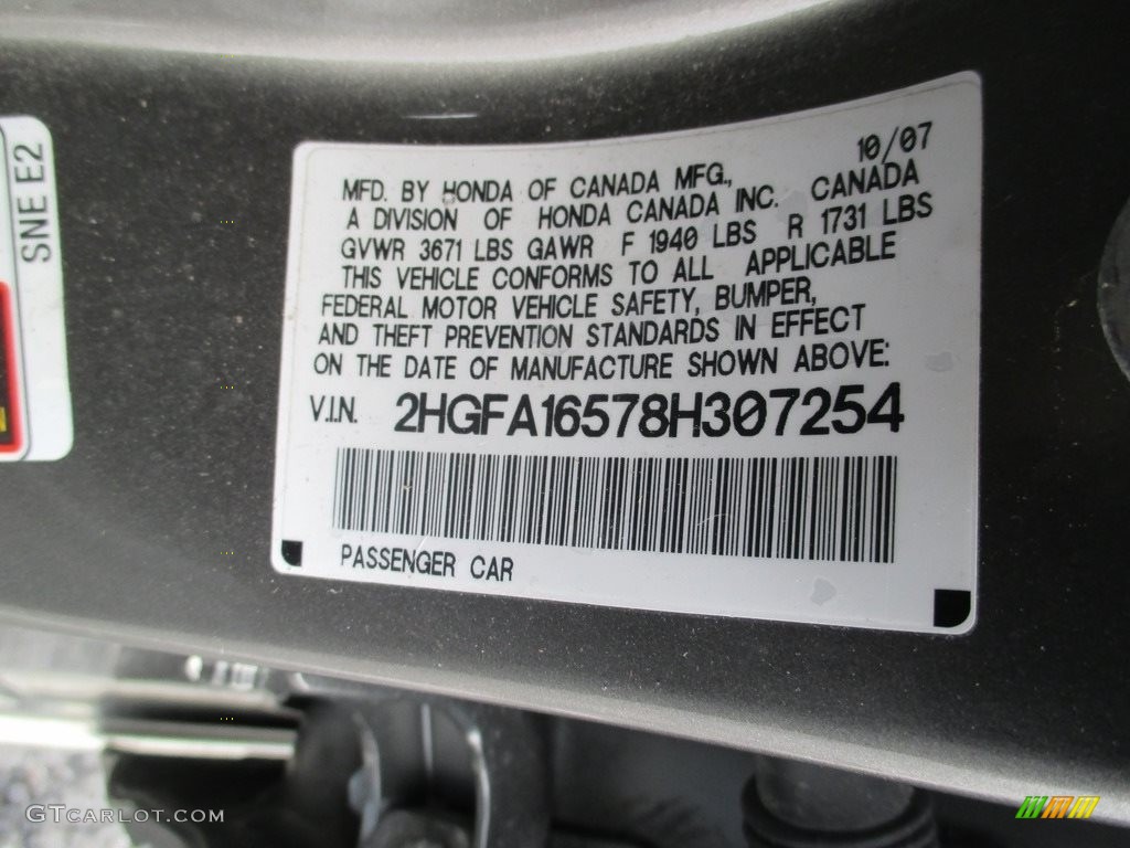 2008 Civic LX Sedan - Borrego Beige Metallic / Gray photo #27