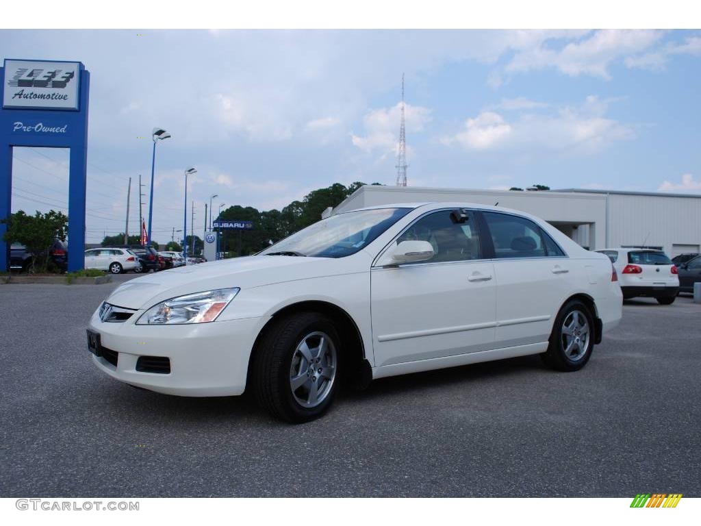 2006 Accord Hybrid Sedan - Premium White Pearl / Ivory photo #1