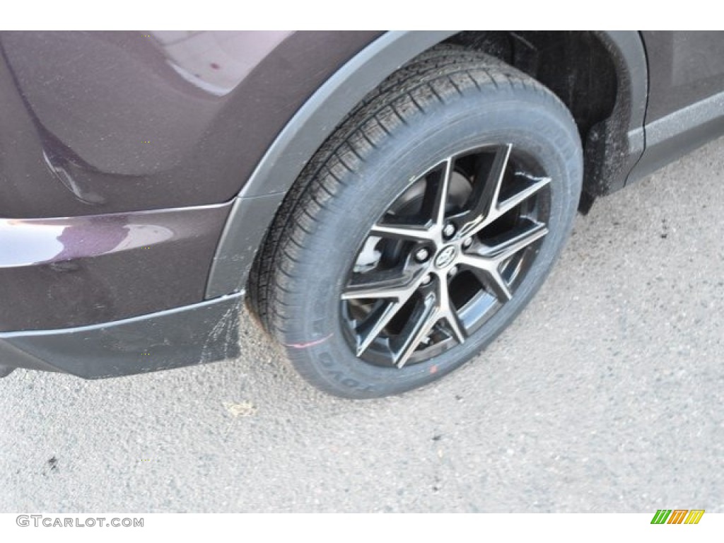 2018 RAV4 SE AWD - Black Current Metallic / Black photo #9