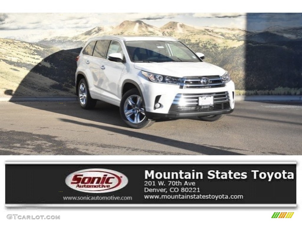 2018 Highlander Limited AWD - Blizzard White Pearl / Black photo #1