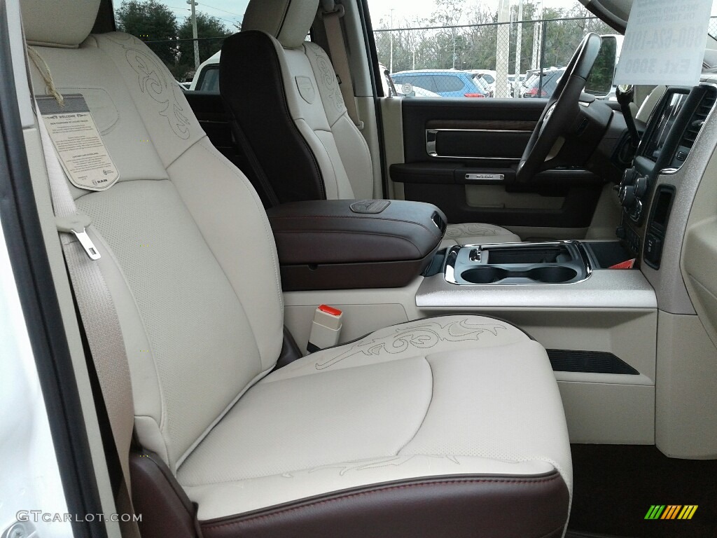Brown/Light Frost Beige Interior 2018 Ram 2500 Laramie Longhorn Crew Cab 4x4 Photo #124781687
