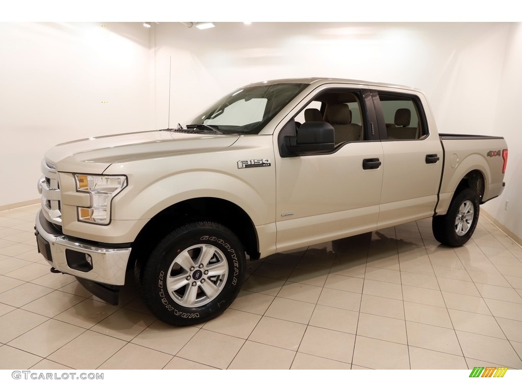 2017 F150 XLT SuperCrew 4x4 - White Gold / Light Camel photo #3