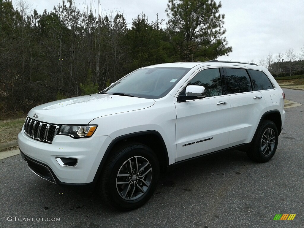 2018 Grand Cherokee Limited 4x4 - Bright White / Black/Light Frost Beige photo #2