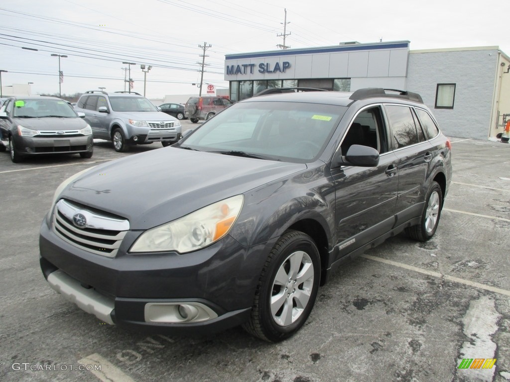 2011 Outback 2.5i Limited Wagon - Graphite Gray Metallic / Off Black photo #2