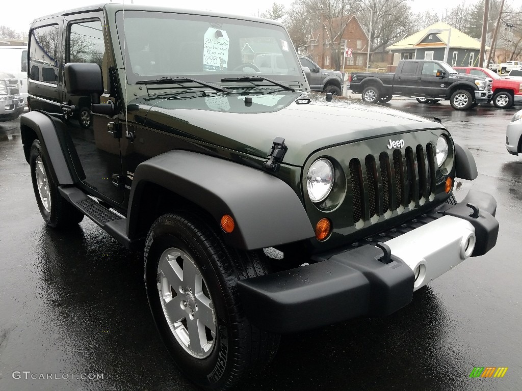 2011 Wrangler Sahara 4x4 - Natural Green Pearl / Black/Dark Saddle photo #7