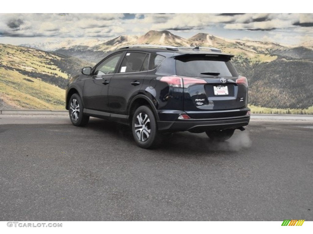 2018 RAV4 LE AWD - Galactic Aqua Mica / Black photo #3