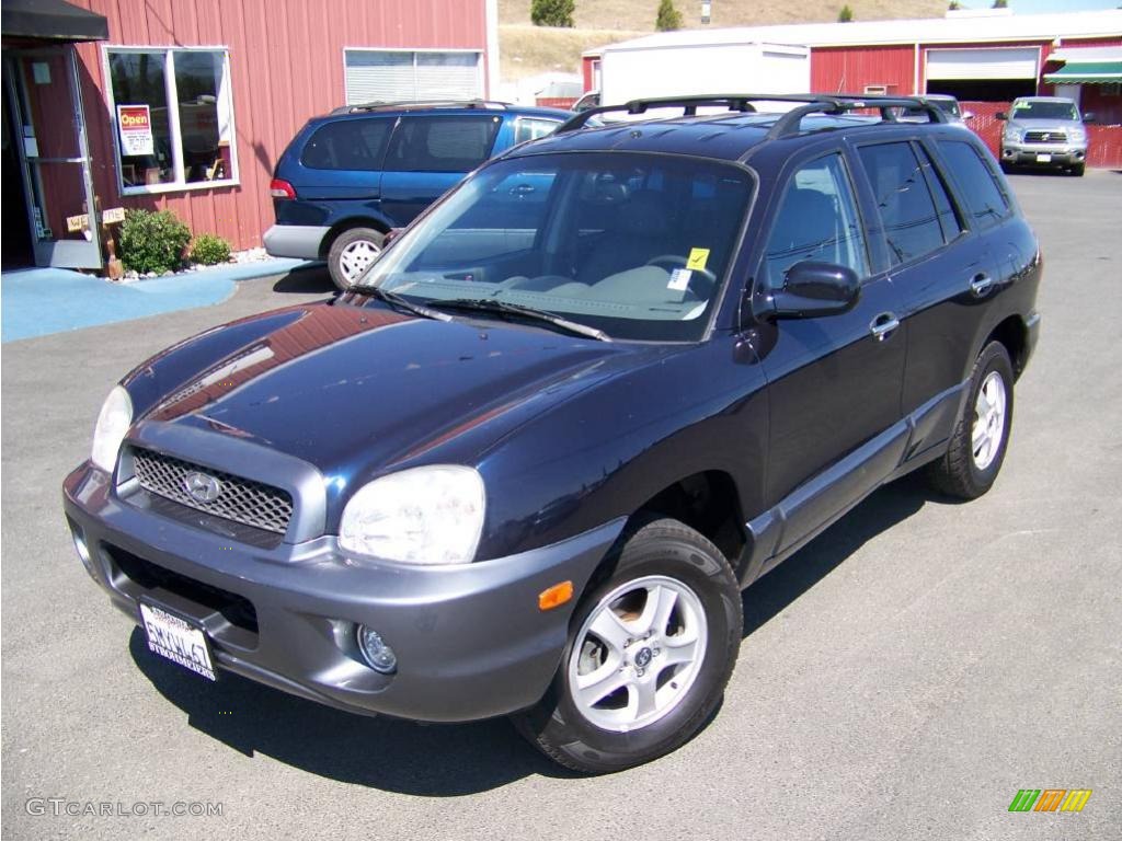 2004 Santa Fe GLS 4WD - Moonlit Blue / Gray photo #1
