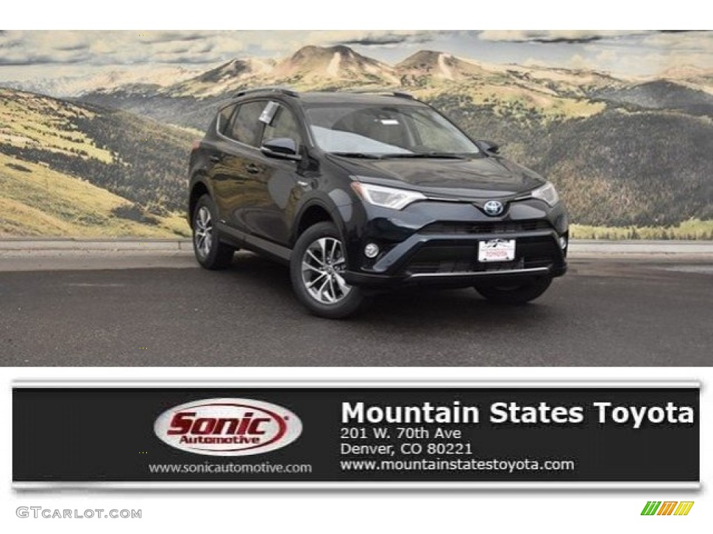 2018 RAV4 XLE AWD - Galactic Aqua Mica / Ash photo #1