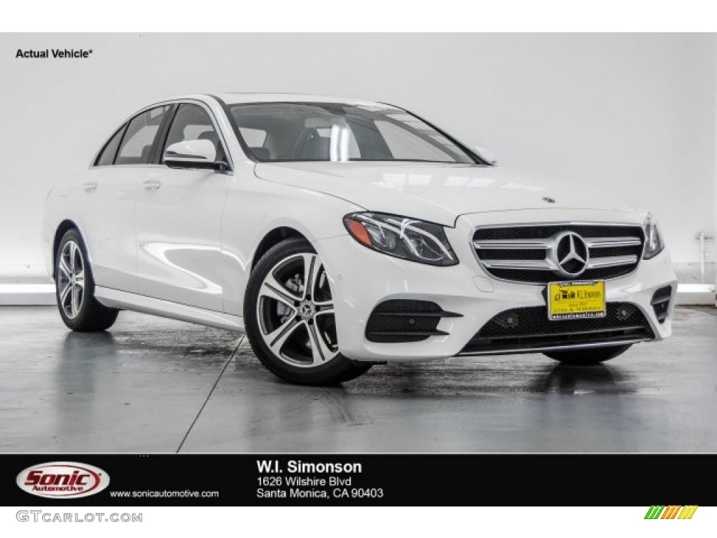2018 E 300 Sedan - Polar White / Black photo #1