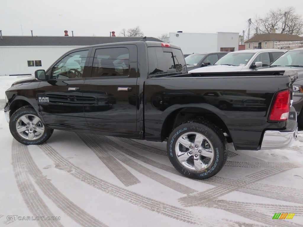 2018 1500 Big Horn Crew Cab 4x4 - Brilliant Black Crystal Pearl / Black/Diesel Gray photo #6