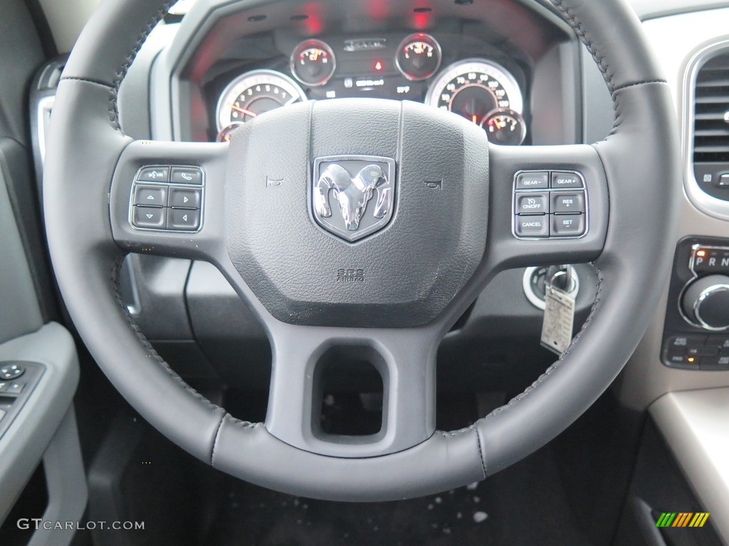 2018 1500 Big Horn Crew Cab 4x4 - Brilliant Black Crystal Pearl / Black/Diesel Gray photo #11