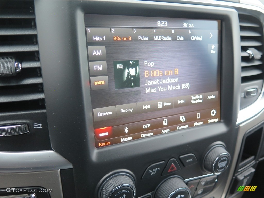 2018 1500 Big Horn Crew Cab 4x4 - Brilliant Black Crystal Pearl / Black/Diesel Gray photo #13
