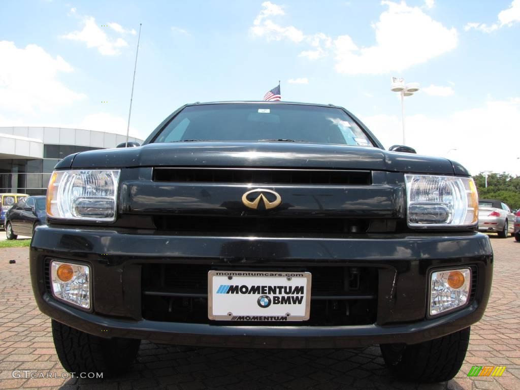 2002 QX4 4x4 - Black Obsidian / Graphite photo #8