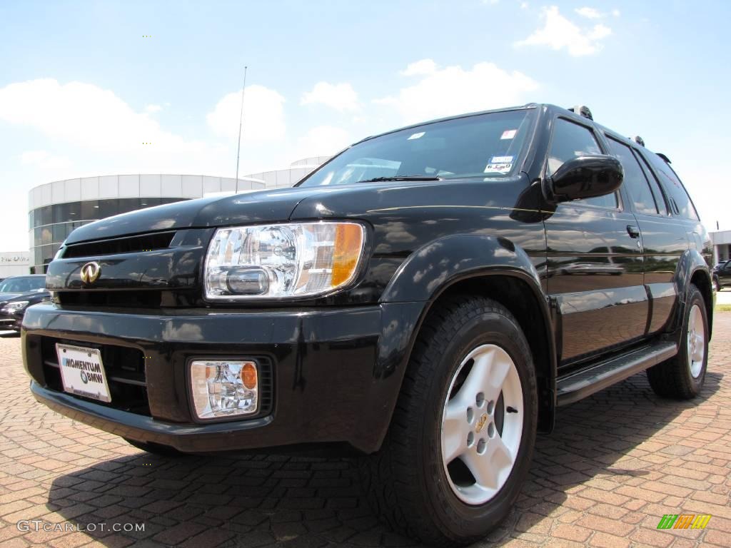 2002 QX4 4x4 - Black Obsidian / Graphite photo #9
