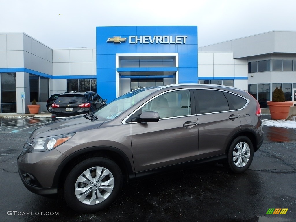 2013 CR-V EX-L AWD - Urban Titanium Metallic / Beige photo #1