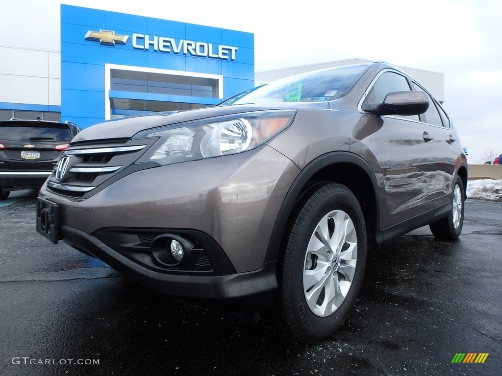 2013 CR-V EX-L AWD - Urban Titanium Metallic / Beige photo #2