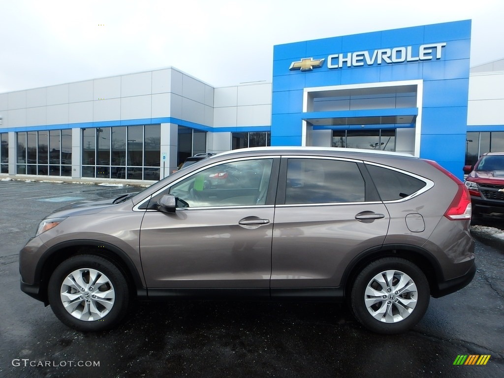 2013 CR-V EX-L AWD - Urban Titanium Metallic / Beige photo #3