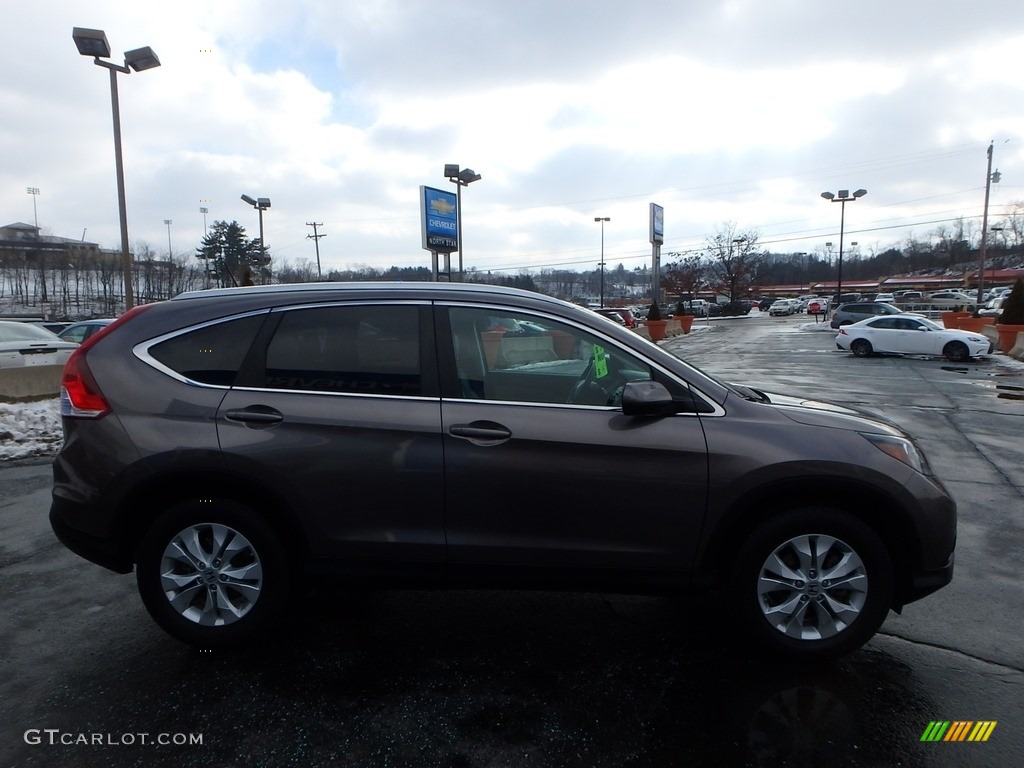 2013 CR-V EX-L AWD - Urban Titanium Metallic / Beige photo #9