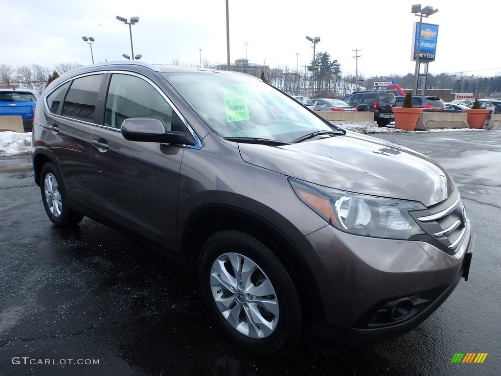 2013 CR-V EX-L AWD - Urban Titanium Metallic / Beige photo #10