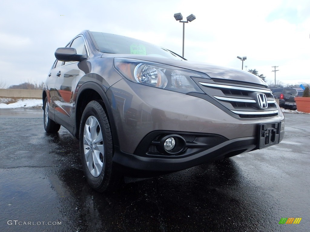 2013 CR-V EX-L AWD - Urban Titanium Metallic / Beige photo #11