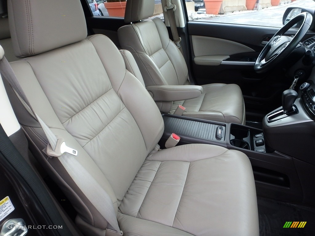 2013 CR-V EX-L AWD - Urban Titanium Metallic / Beige photo #14