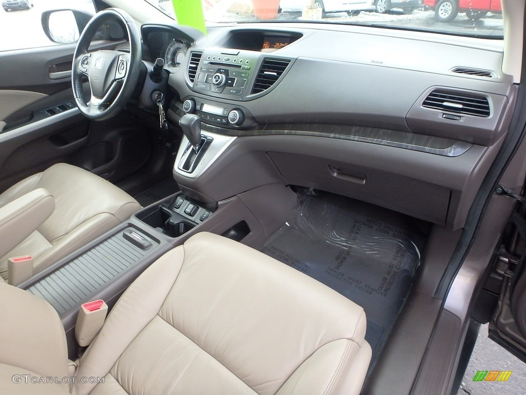 2013 CR-V EX-L AWD - Urban Titanium Metallic / Beige photo #15