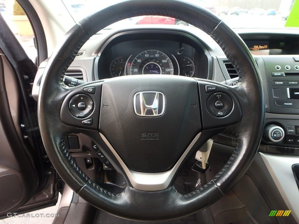 2013 CR-V EX-L AWD - Urban Titanium Metallic / Beige photo #26