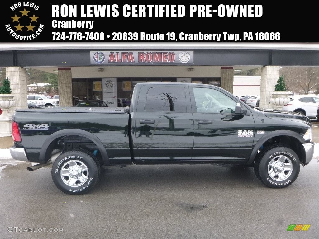 2017 2500 Tradesman Crew Cab 4x4 - Black Forest Green Pearl / Black/Diesel Gray photo #1