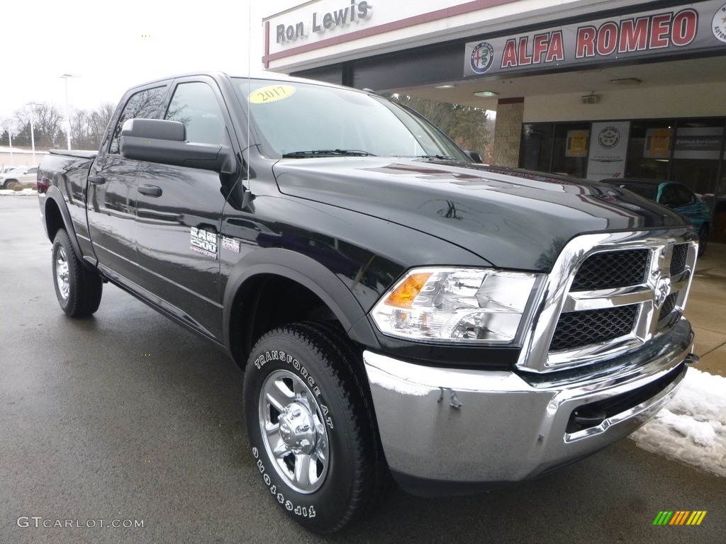 2017 2500 Tradesman Crew Cab 4x4 - Black Forest Green Pearl / Black/Diesel Gray photo #3