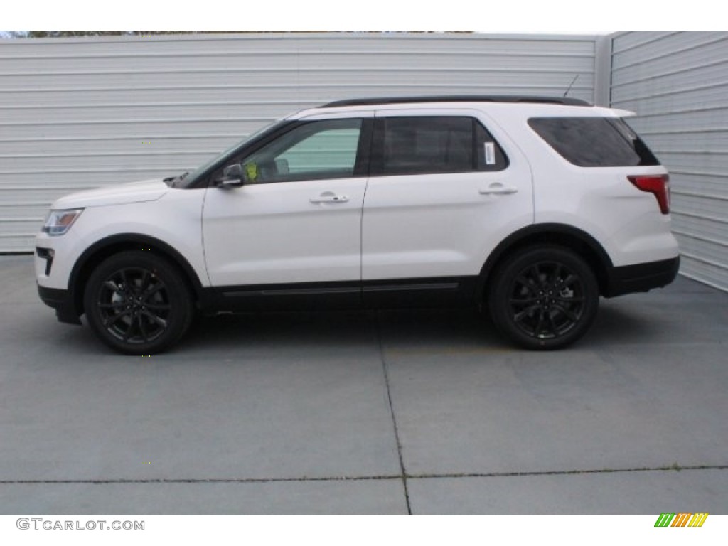 2018 Explorer XLT - White Platinum / Ebony Black photo #6