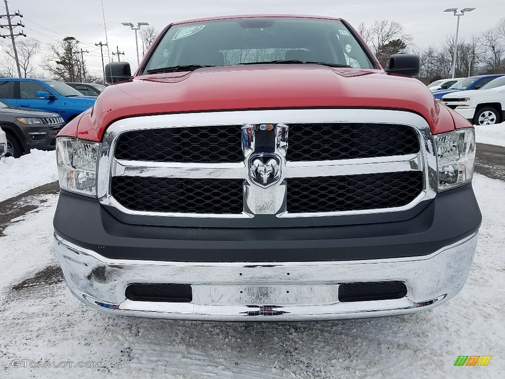 2018 1500 Tradesman Quad Cab 4x4 - Flame Red / Black/Diesel Gray photo #2