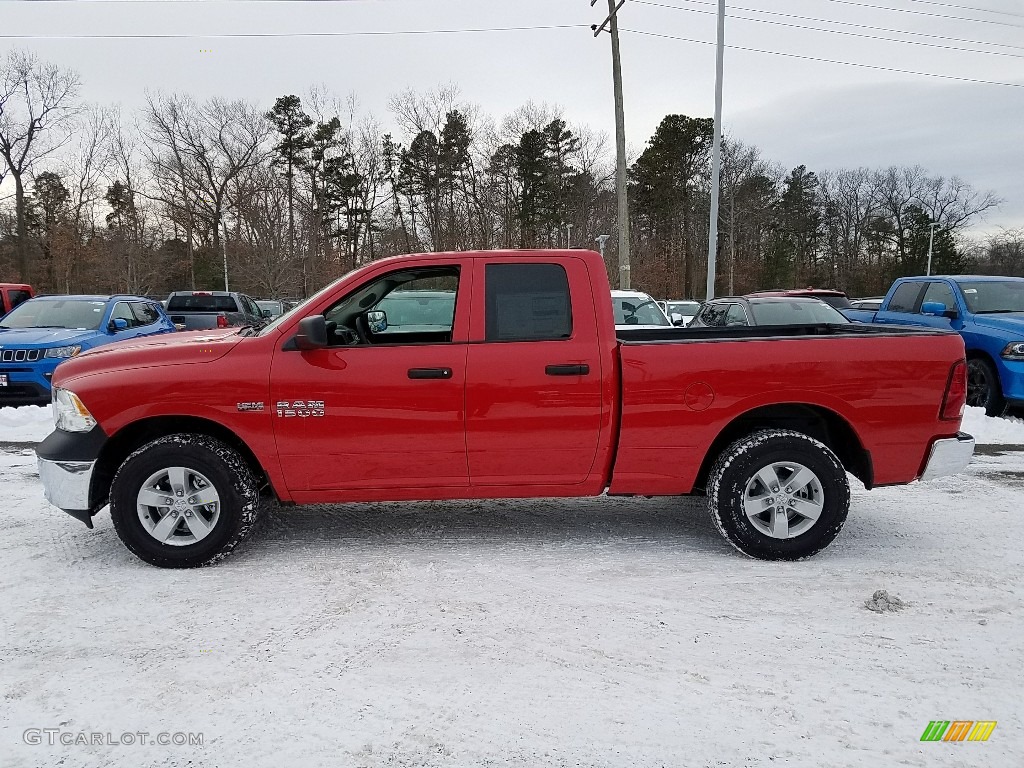 2018 1500 Tradesman Quad Cab 4x4 - Flame Red / Black/Diesel Gray photo #3