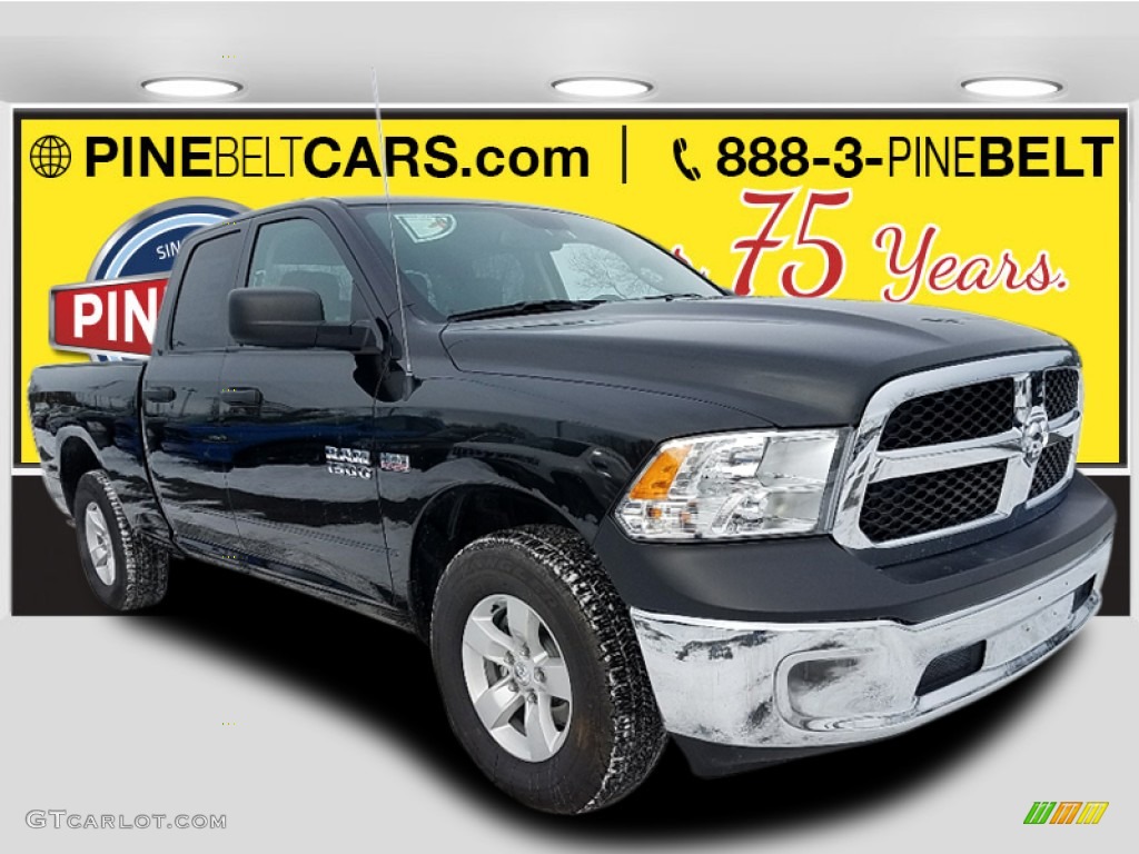 2018 1500 Express Quad Cab 4x4 - Brilliant Black Crystal Pearl / Black/Diesel Gray photo #1