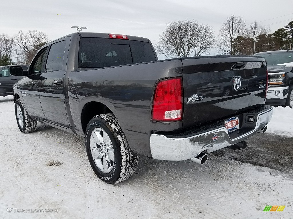 2018 1500 Big Horn Crew Cab 4x4 - Granite Crystal Metallic / Black/Diesel Gray photo #4