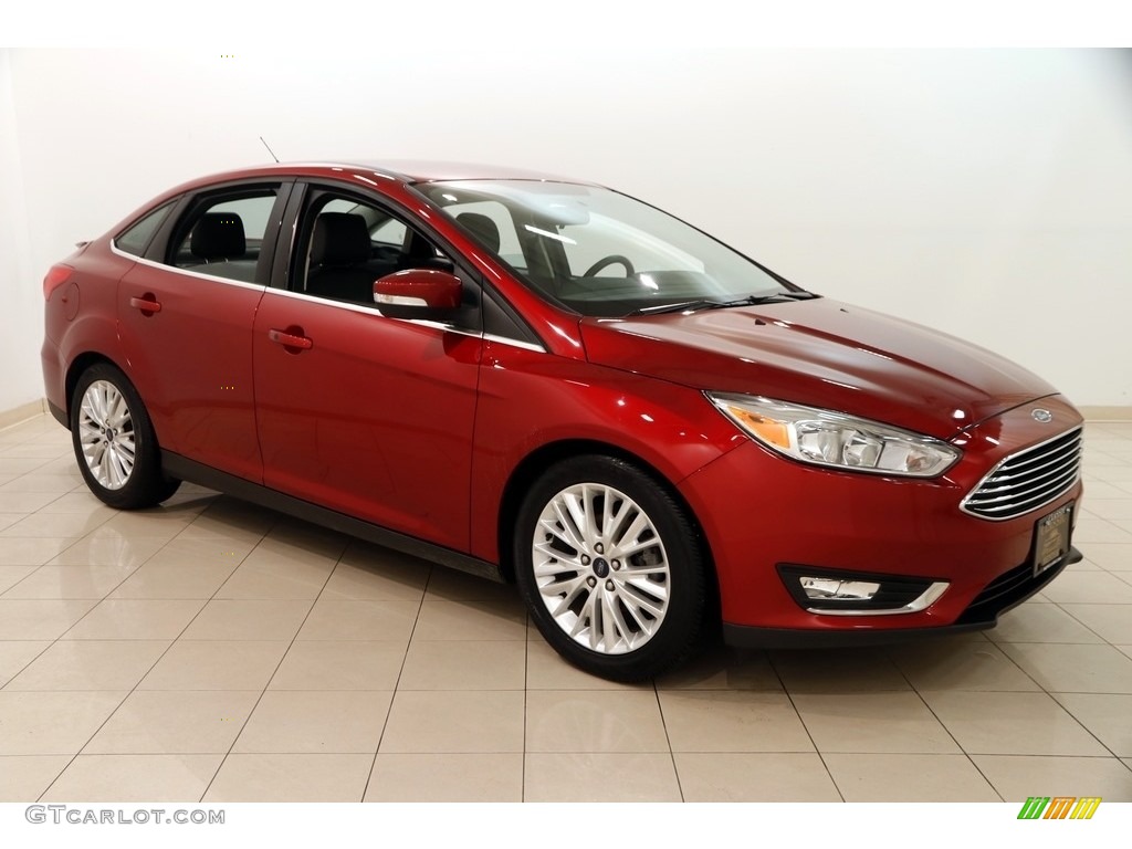 2016 Focus Titanium Sedan - Ruby Red / Charcoal Black photo #1