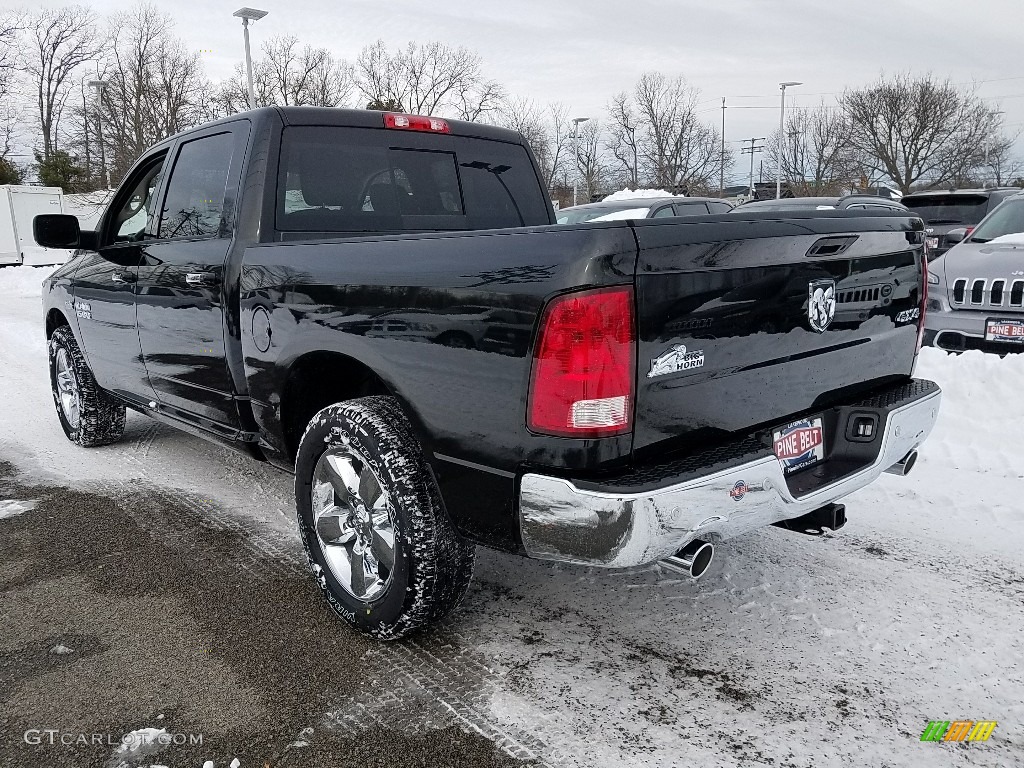 2018 1500 Big Horn Crew Cab 4x4 - Brilliant Black Crystal Pearl / Black/Diesel Gray photo #4